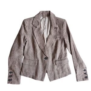 Free People Linen Tweed Blazer XS